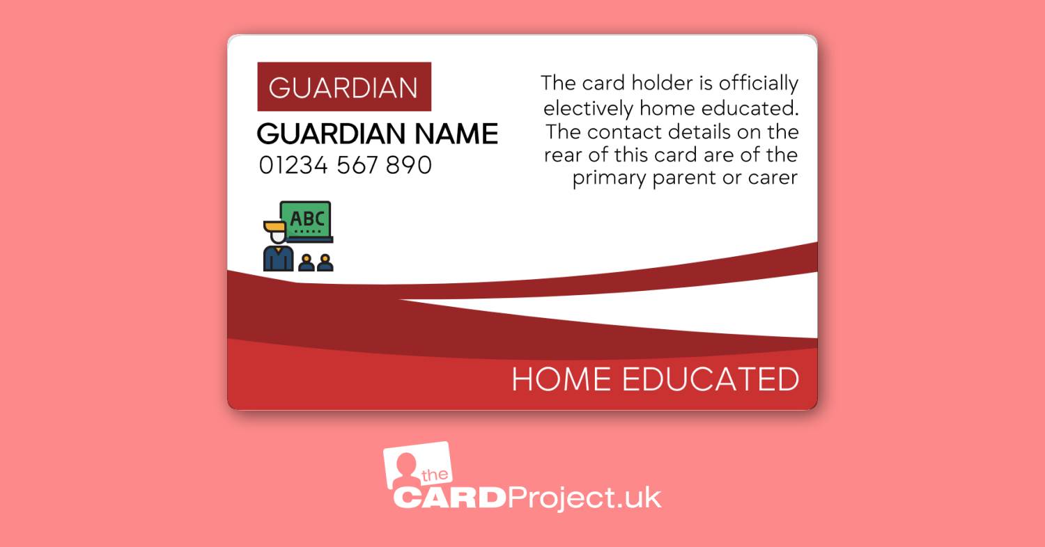 Home Educated ID Card Red (REAR)